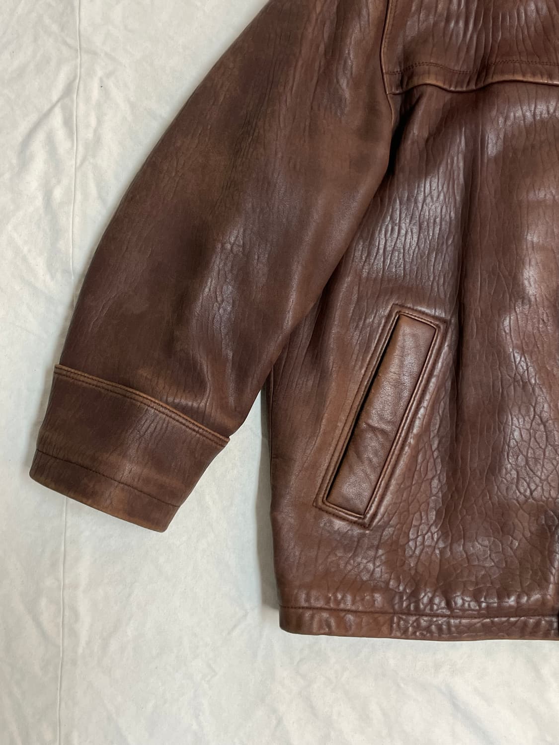 맨스타 코오롱 레더 자켓 상품이미지3