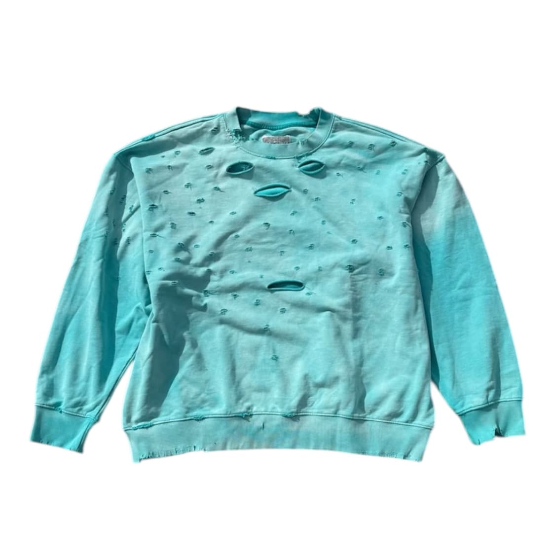 Distressed vintage faded mint 맨투맨 상품이미지1
