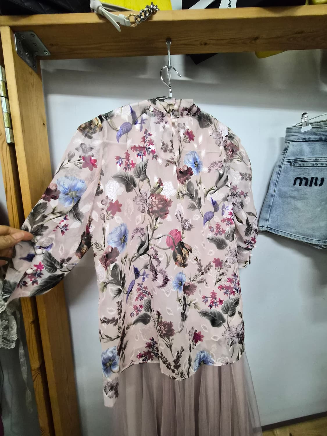 오간자 자수블라우스 상품이미지8