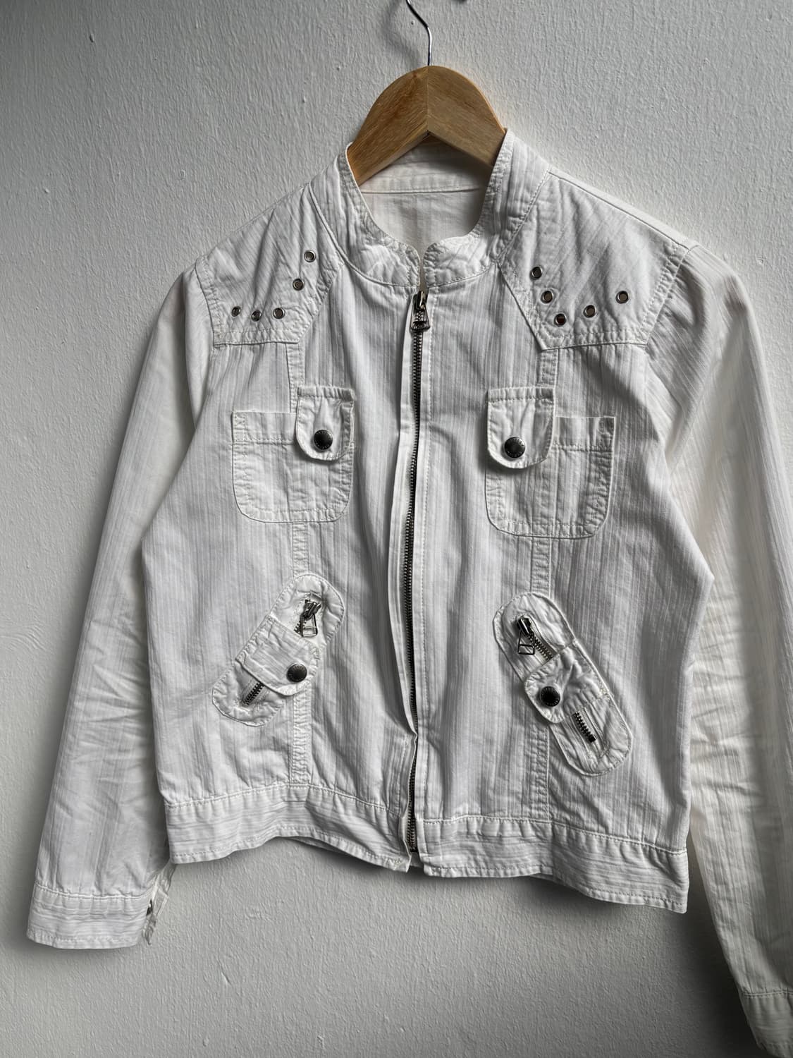 Vintage White Multi Pocket Jacket 상품이미지6