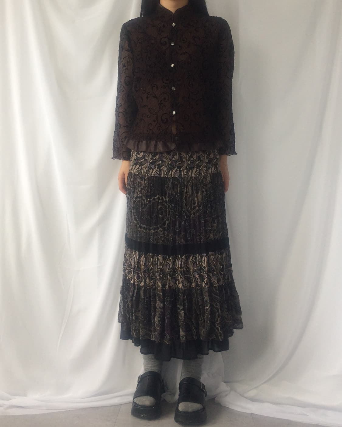 Ornament pattern point pleats jacket 상품이미지6