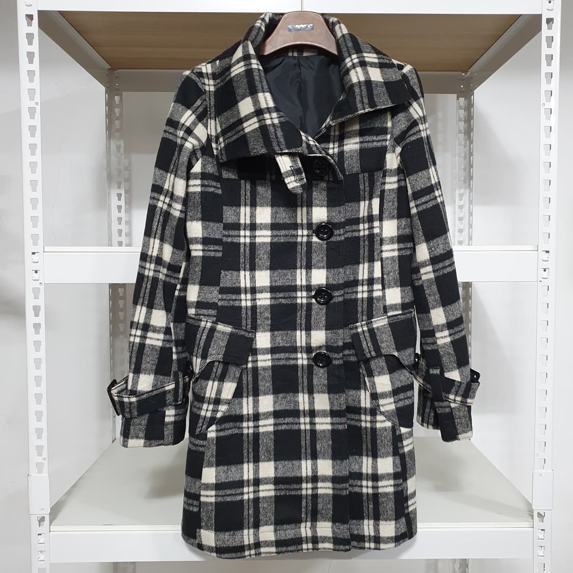 빈티지 체크 코트 y2k 달천깔 아무깔 갸루 모리걸 라떼갸루 상품이미지9