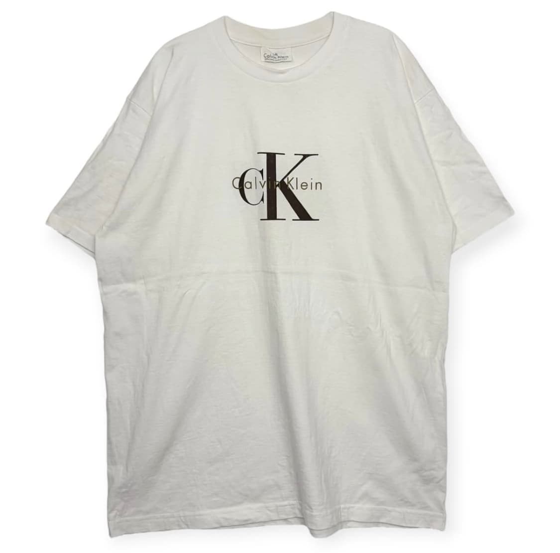 빈티지 90s ck(캘빈클라인) 화이트 반팔티 made in usa 상품이미지1
