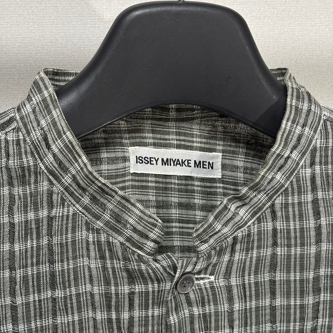 3) 이세이미야케 맨 린넨 체크 스탠드 셔츠 상품이미지2