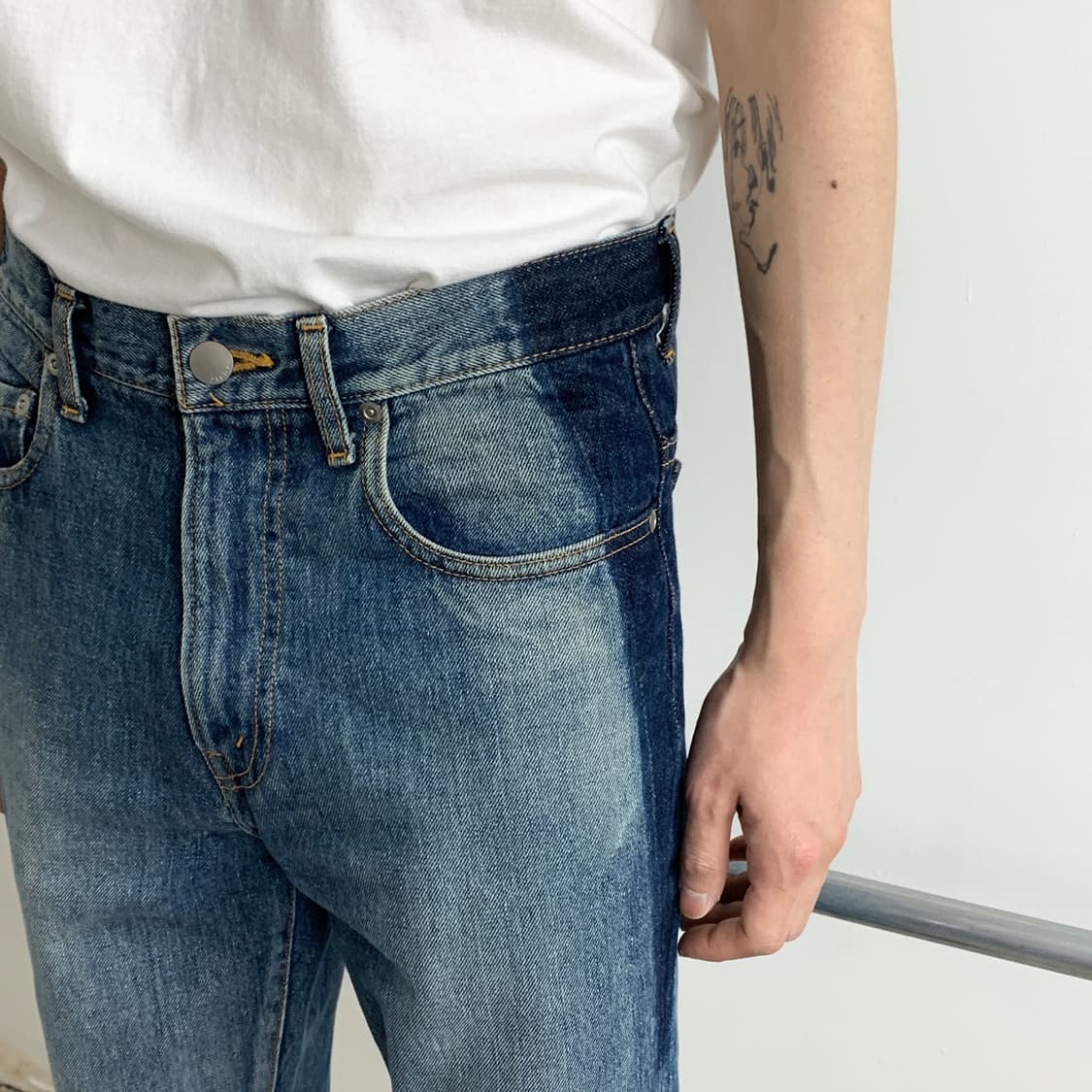 지에다 웨스턴 부츠컷 데님 팬츠 상품이미지7