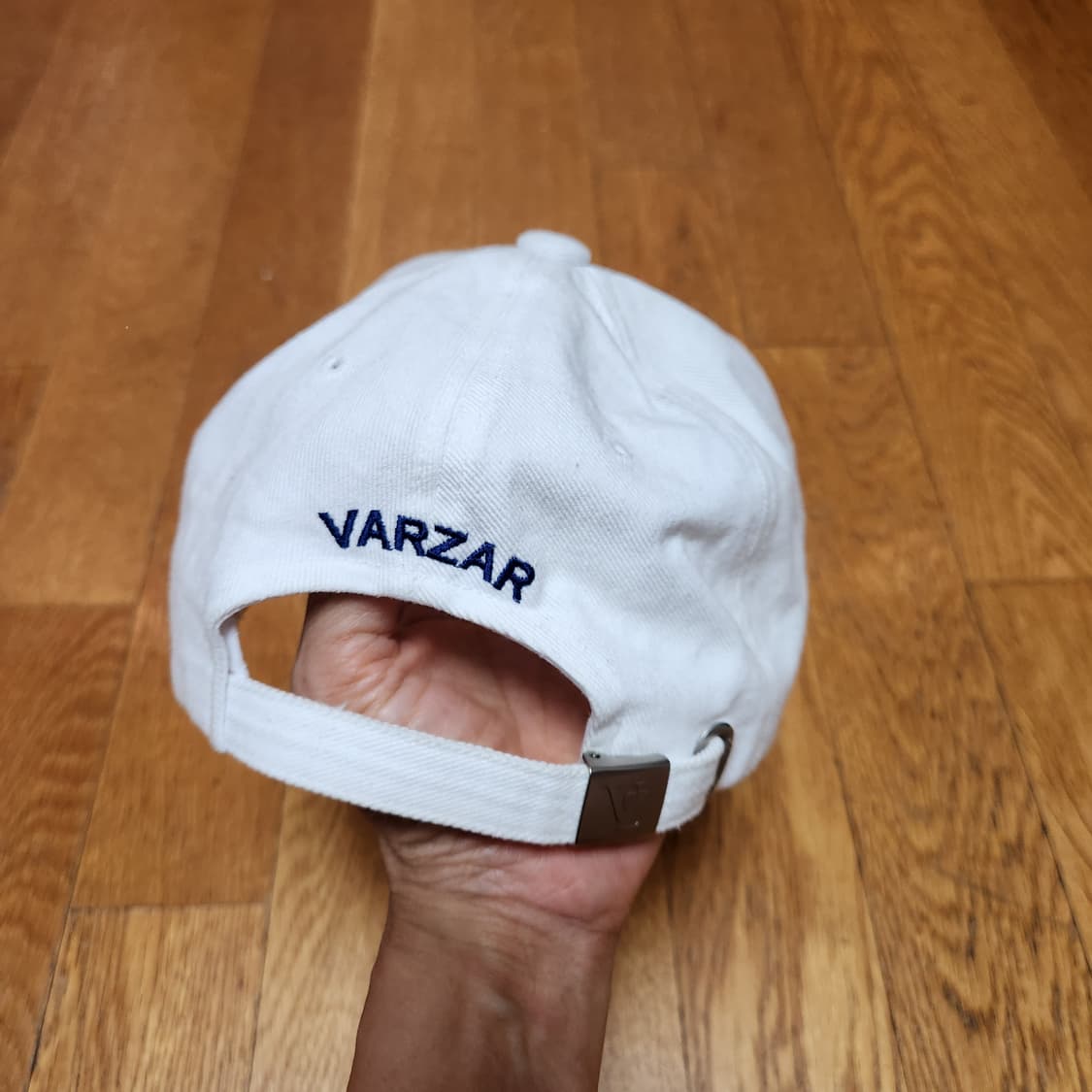 🧢 [VARZAR] 심플 로고 코튼 볼캡 (화이트) 상품이미지3