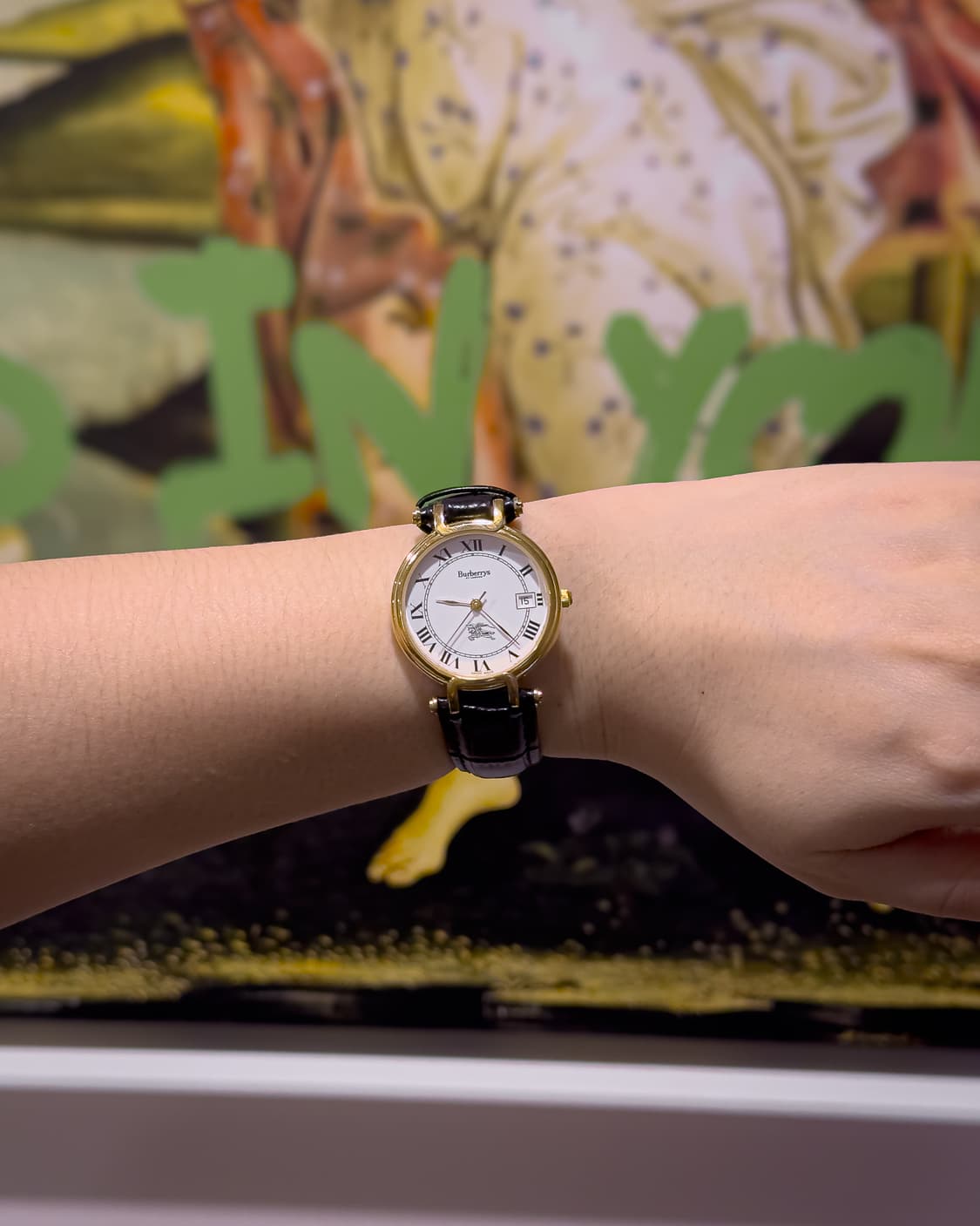 [빈티지]빈티지 버버리(Burberrys) 로만 인덱스 골드 데이트 시계 상품이미지3