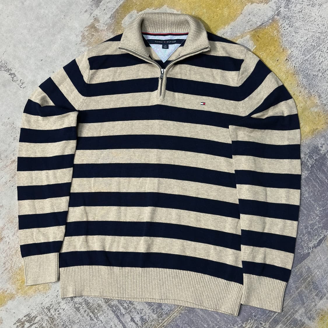 타미힐피거 단가라 하프넥 니트 L 상품이미지1