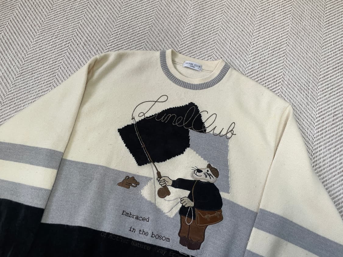 Lunel uomo 태리 코튼 빈티지 울 니트 상품이미지4