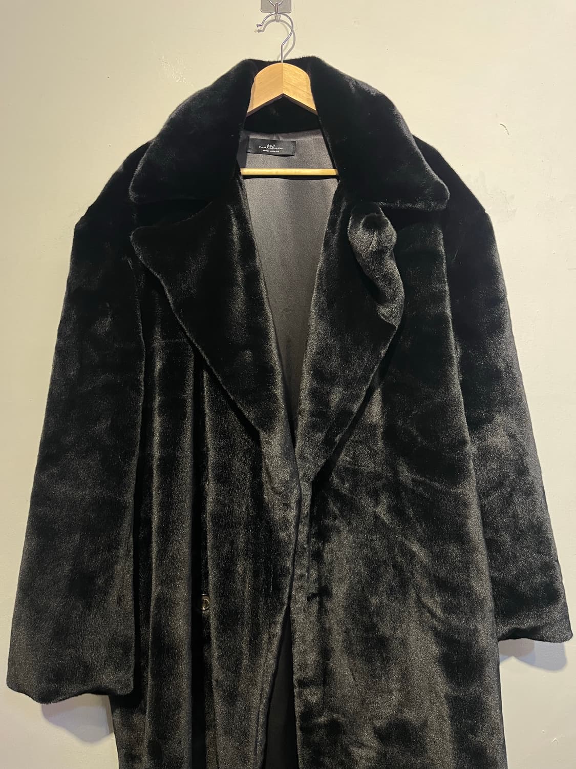 블랙 퍼 롱 코트 상품이미지3