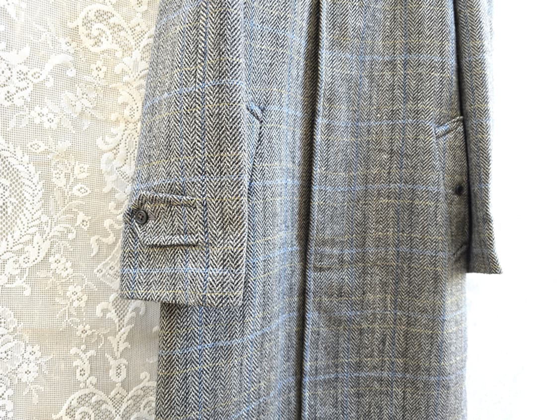 90s 버버리 아일리쉬 트위드 발마칸 코트 상품이미지3