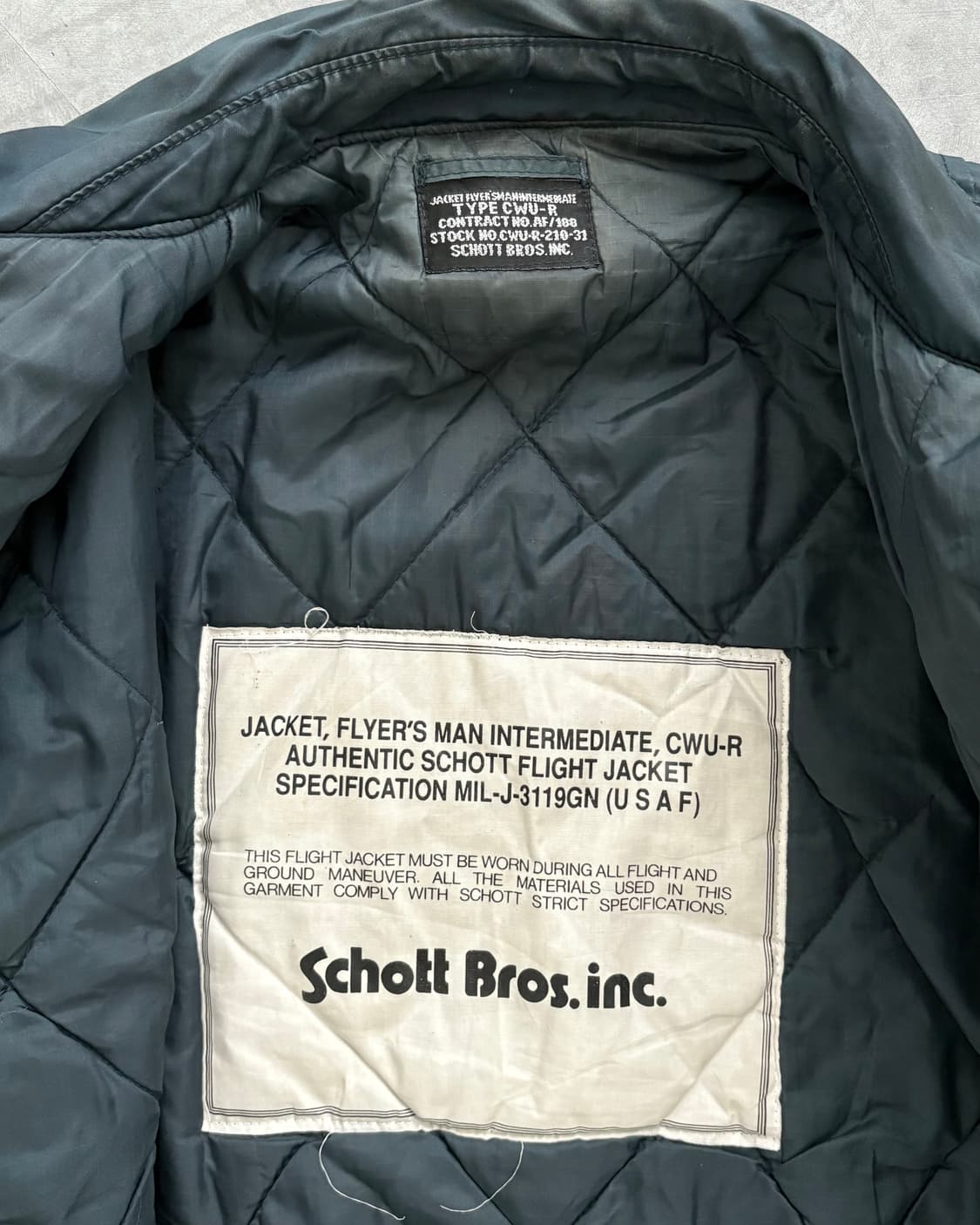 Schott 쇼트 CWU 플라이트 봄버 자켓 상품이미지3