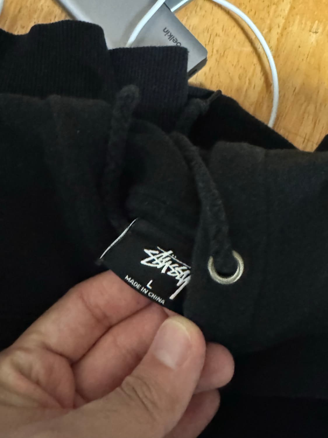 스투시 서울 스탁 후드 블랙 L 상품이미지3