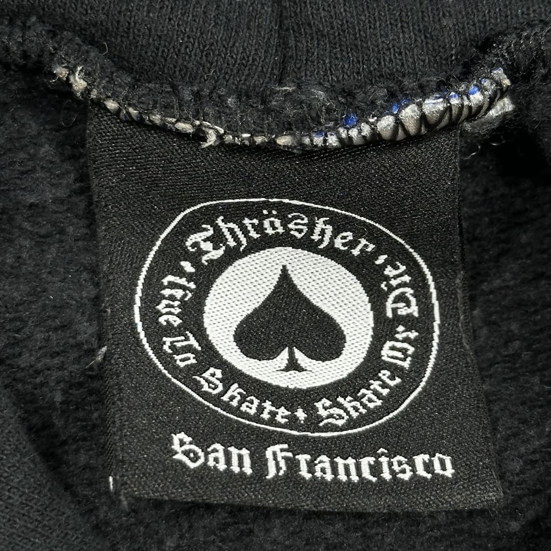 트레셔 플레임 불꽃로고 블랙 후드티 (M) 상품이미지5