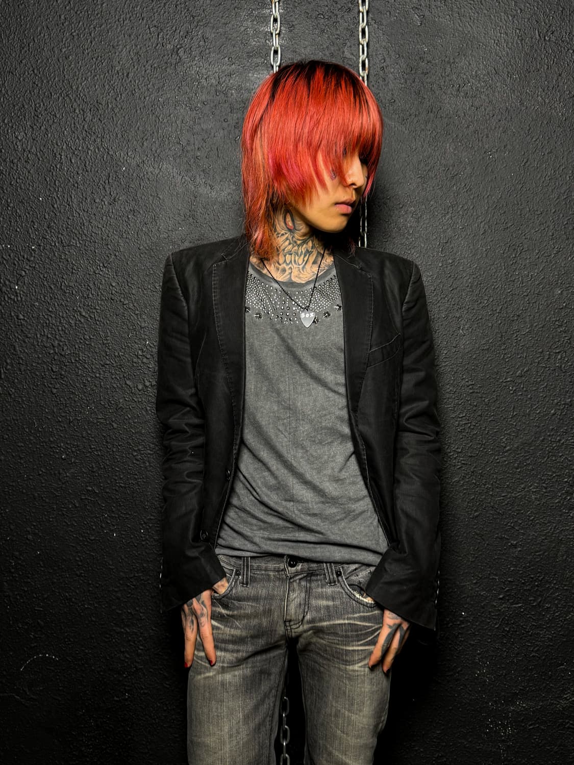 Wax Coating 2-Button Blazer 상품이미지1