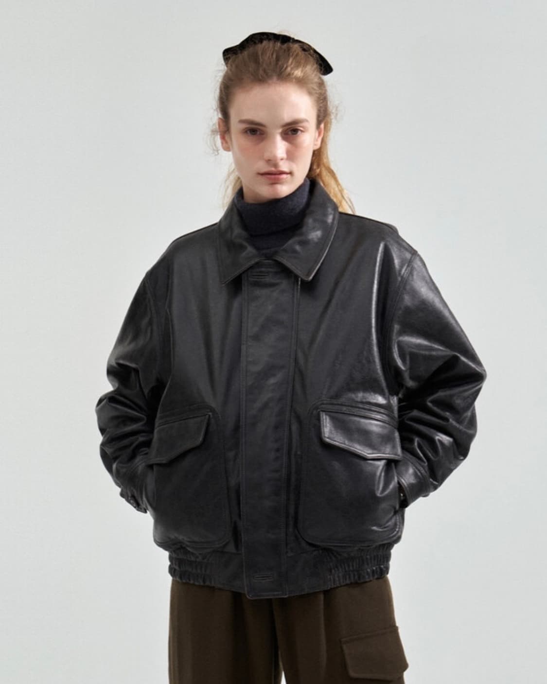 더바넷 A-2 레더 블랙 상품이미지4