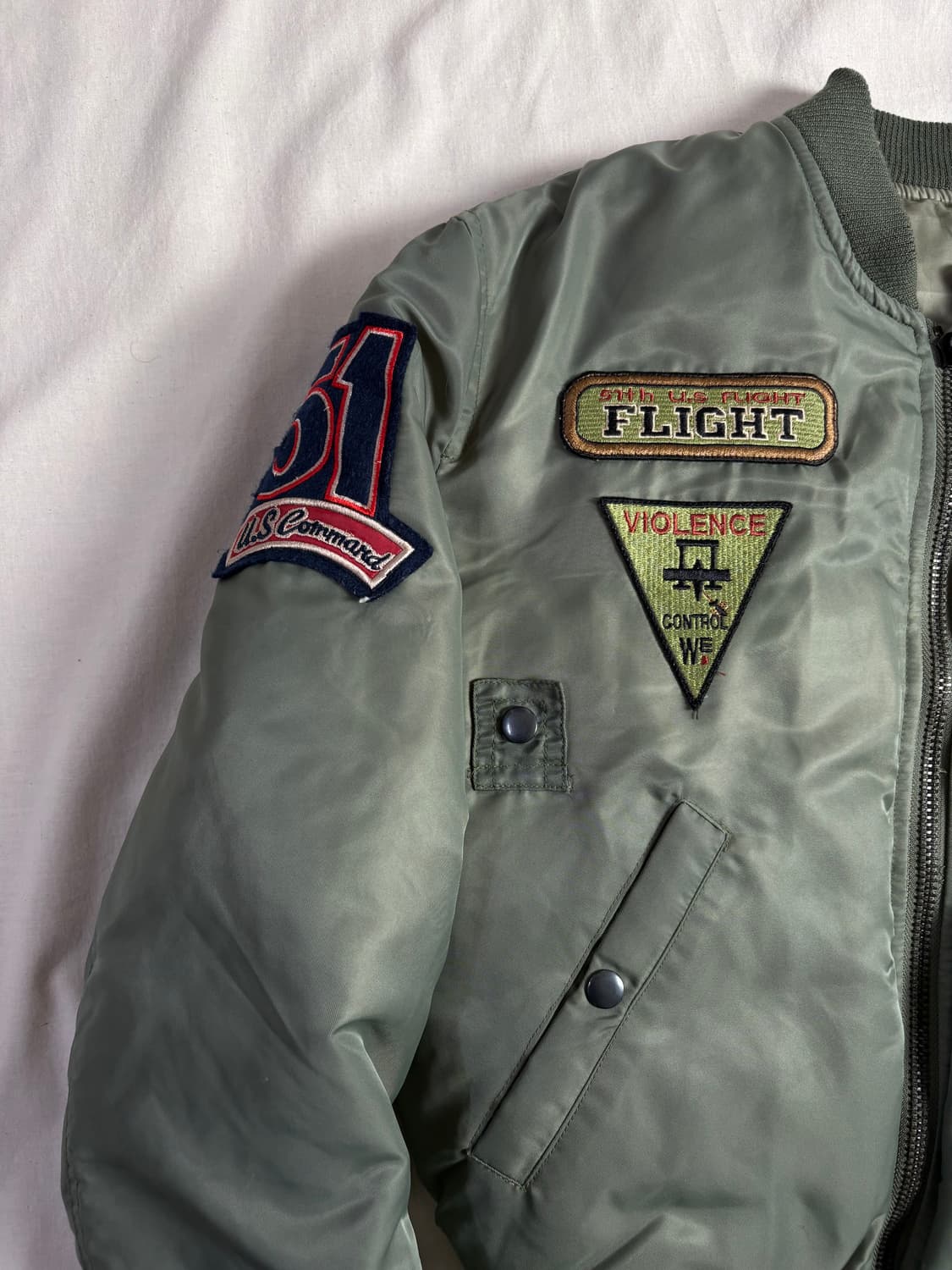 Vintage Military MA-1 밀리터리 항공 플라이트 점퍼 L 상품이미지6