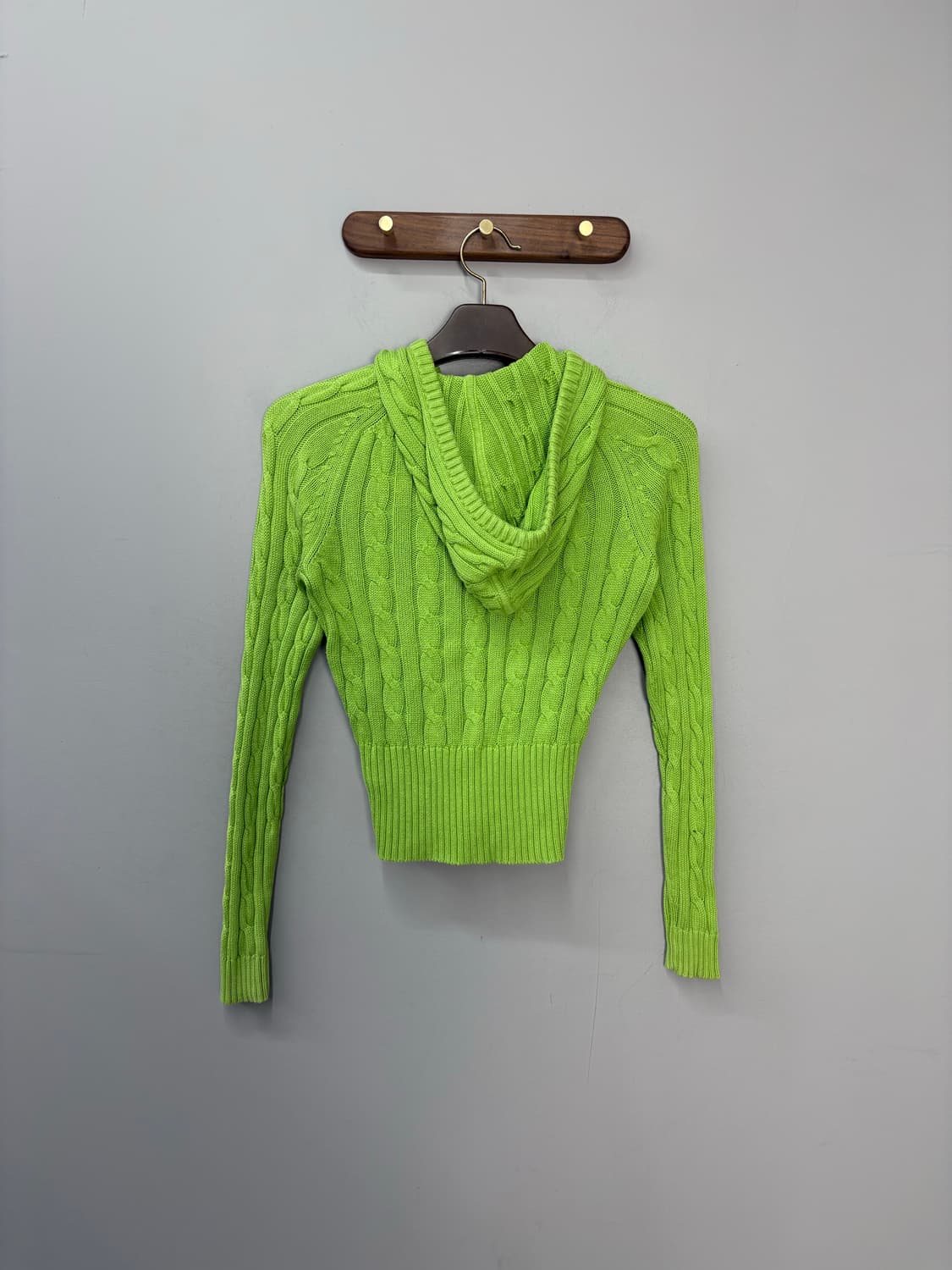 타미힐피거 여성 라임 니트 후드집업 A2881 상품이미지5