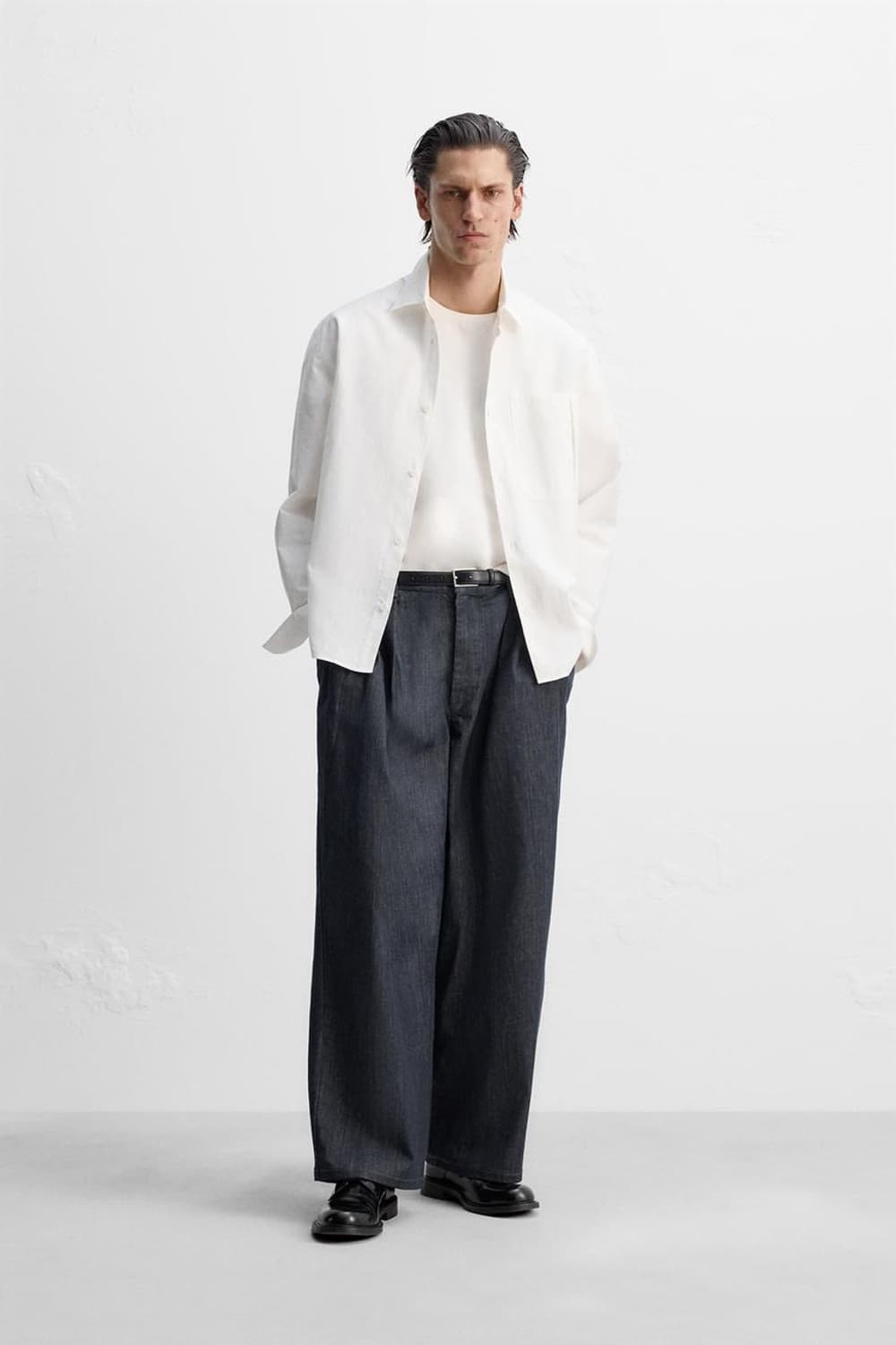 자라 와이드 레그 생지 데님 상품이미지5