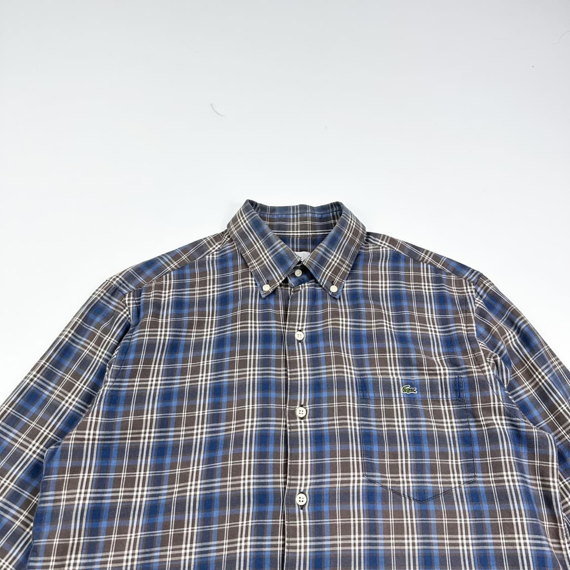 라코스테 크록 포켓 체크셔츠 (M) 상품이미지1