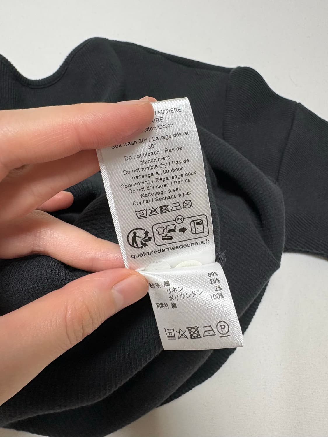 르메르 헨리 탑 반팔티 블랙 XS 상품이미지8