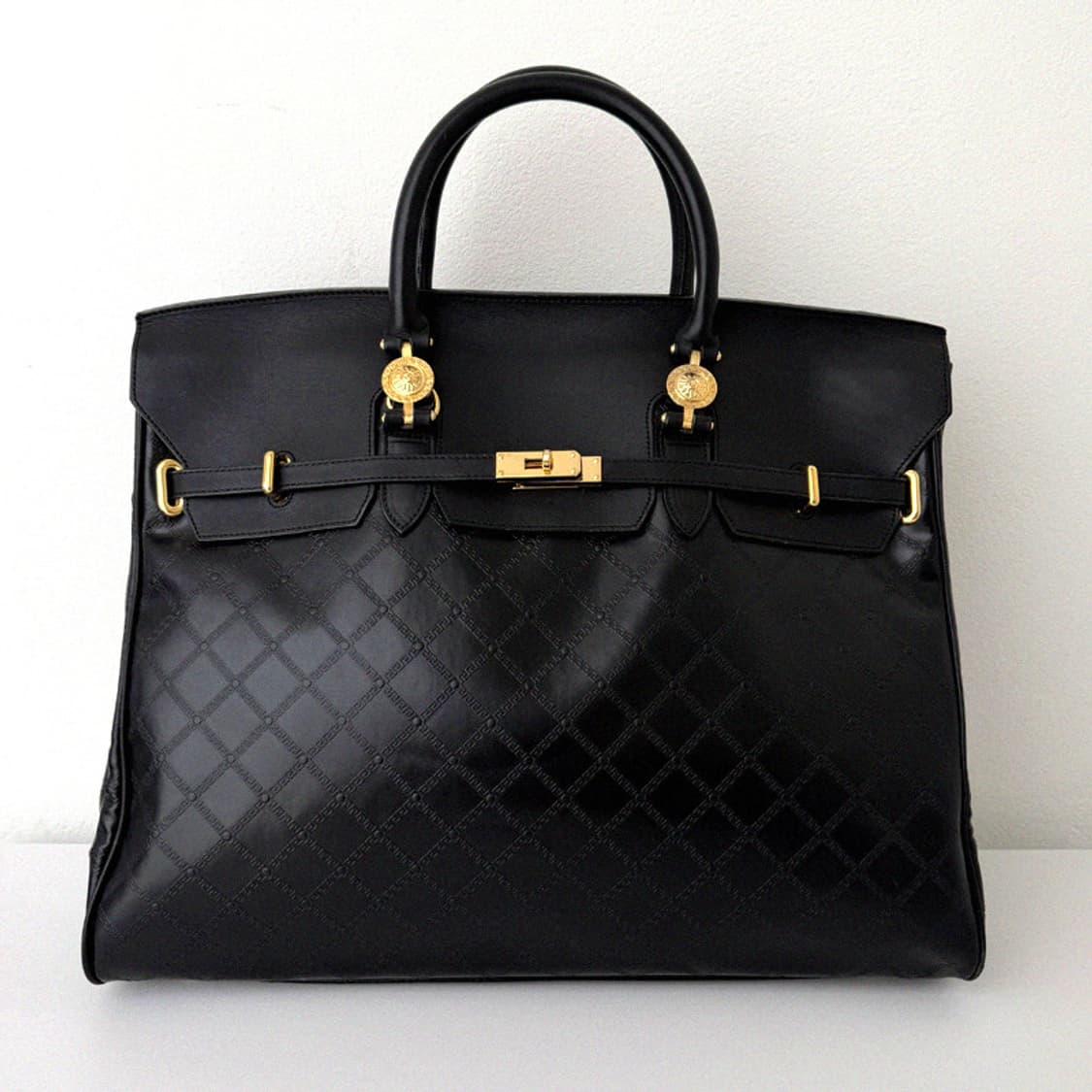 베르사체 빈티지 골드 금장 락 버킨백 50 토트 여행가방 지드래곤 상품이미지2