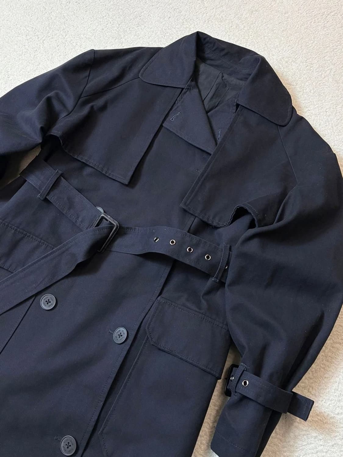 MSGM 스팽글 오버핏 배색 트렌치 코트 PN6817 상품이미지3