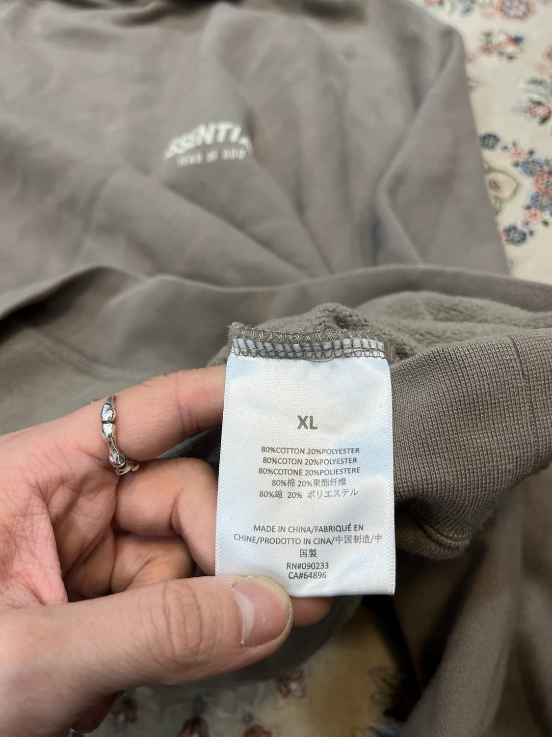 에센셜 피어오브갓 DESERT TAUPE 후드티 상품이미지5