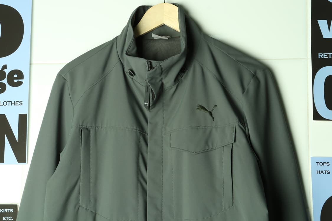 (L-XL) 퓨마 집업 바람막이 점퍼자켓 투포켓 카키 밀덕-H31275 상품이미지3