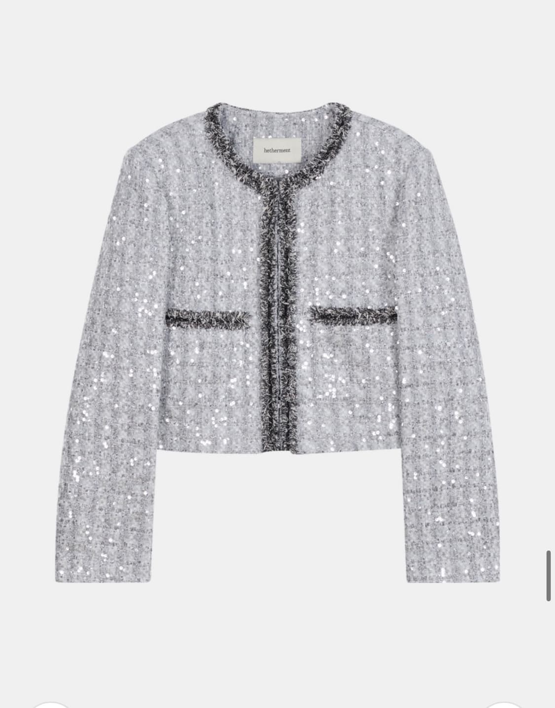 (구매가 38만원)22s 헤더먼트 스펭글 트위드 자켓 상품이미지1