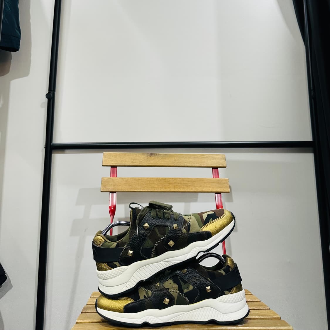 EU40) 260 ASH 아쉬 운동화 남성 남자 신발 카모 카키 골드 상품이미지7