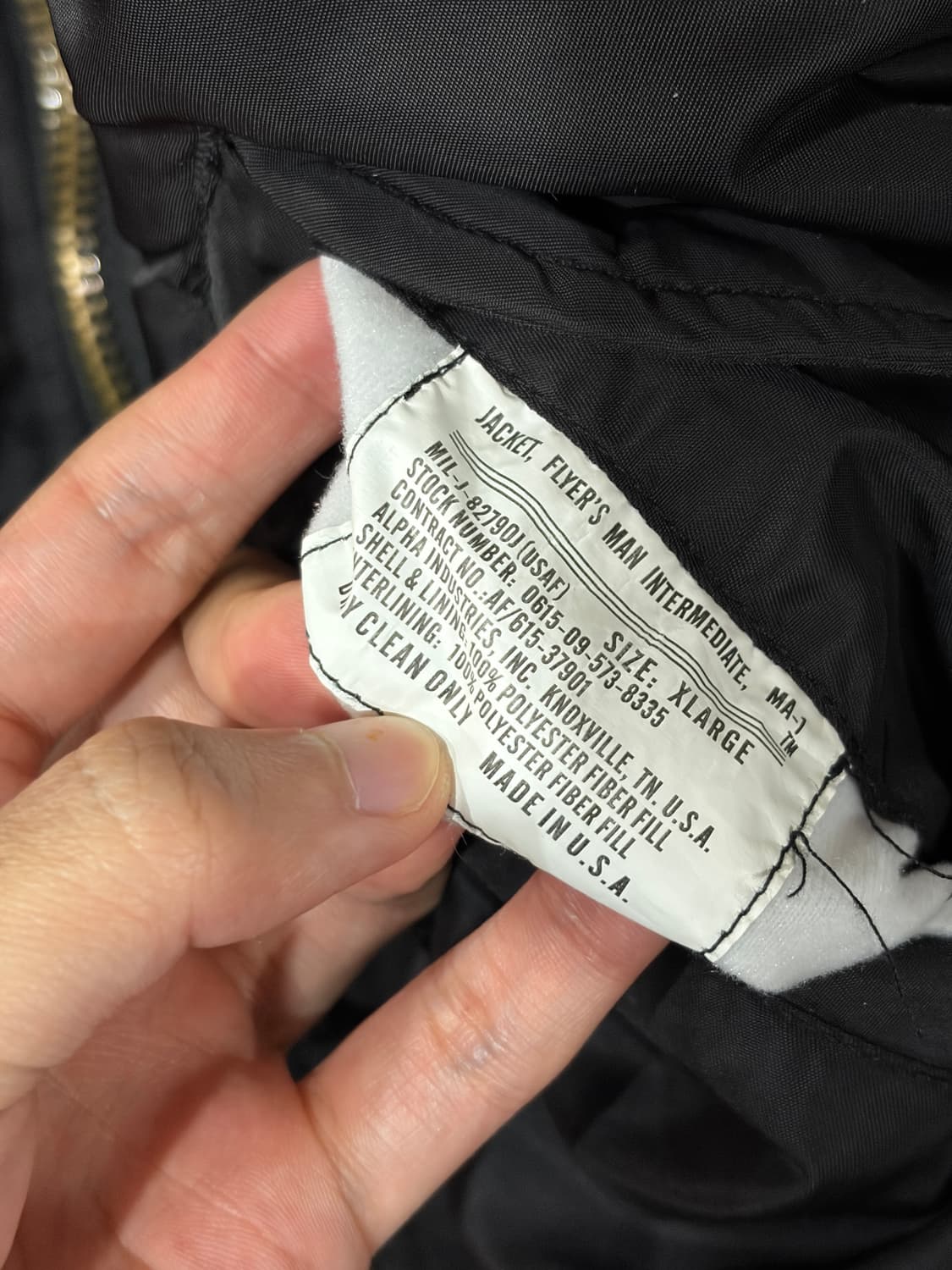 90s 알파인더스트리 ideal 지퍼 Ma-1 항공점퍼 상품이미지4