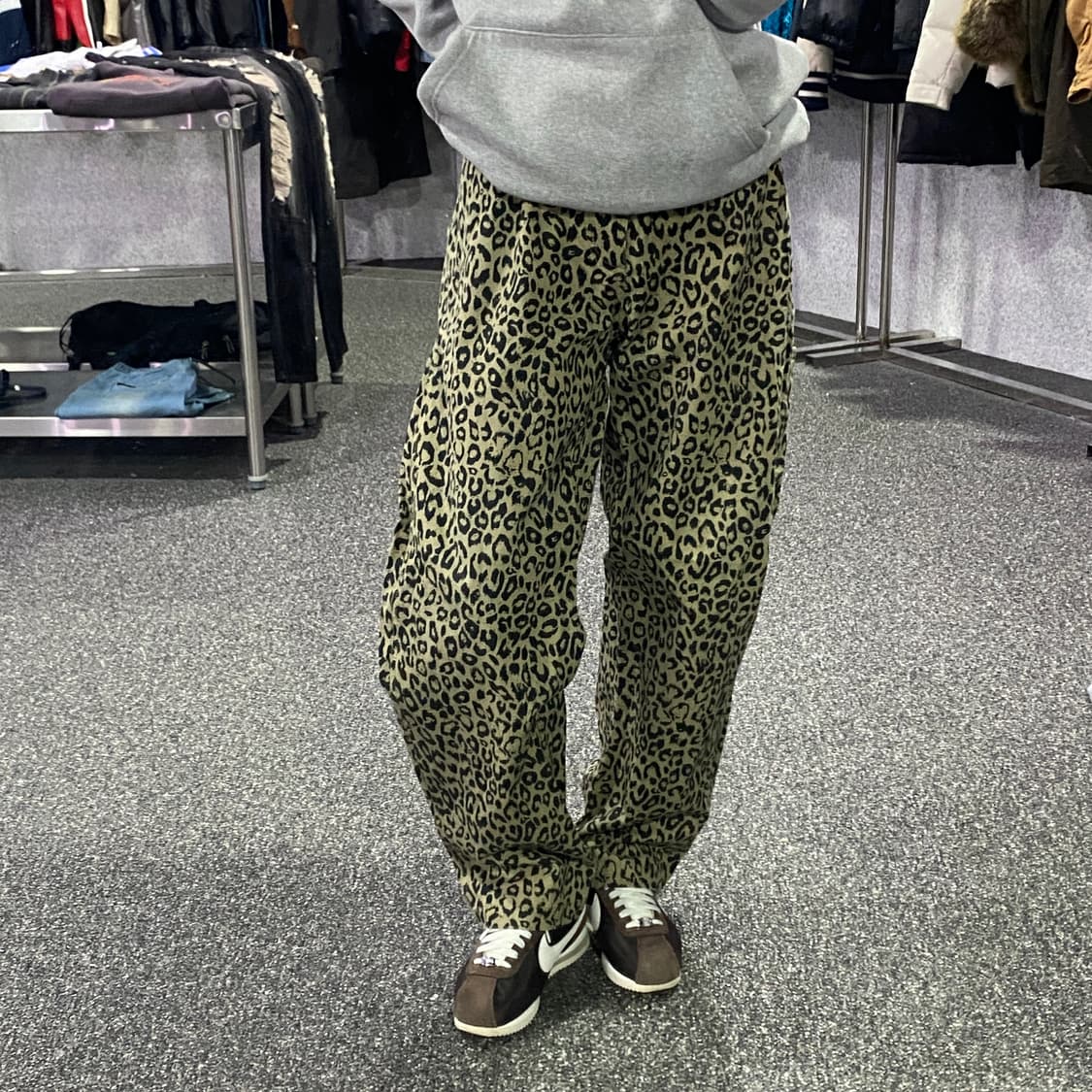 오베이 레오파드 이지핏 팬츠 B3251 상품이미지1