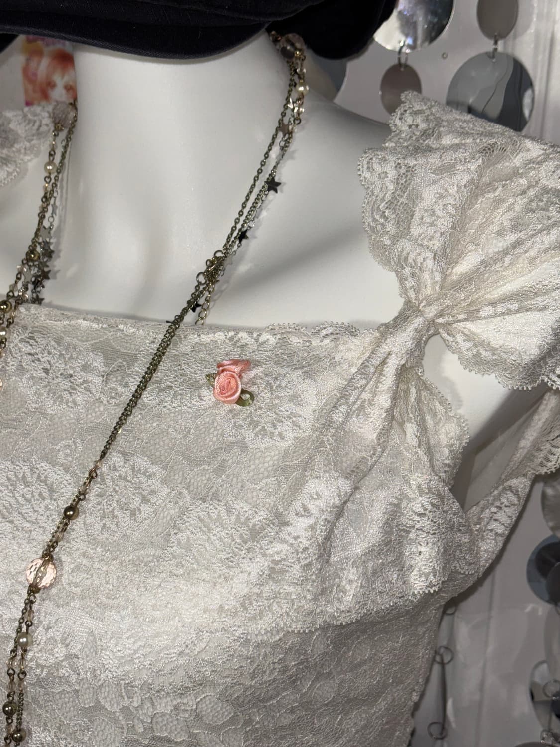 lace ribbon top 상품이미지3