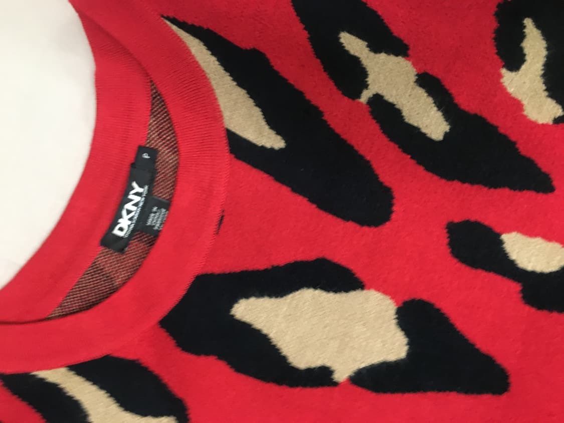 급처! DKNY 도나카란뉴욕 레오파드 니트 원피스 상품이미지3