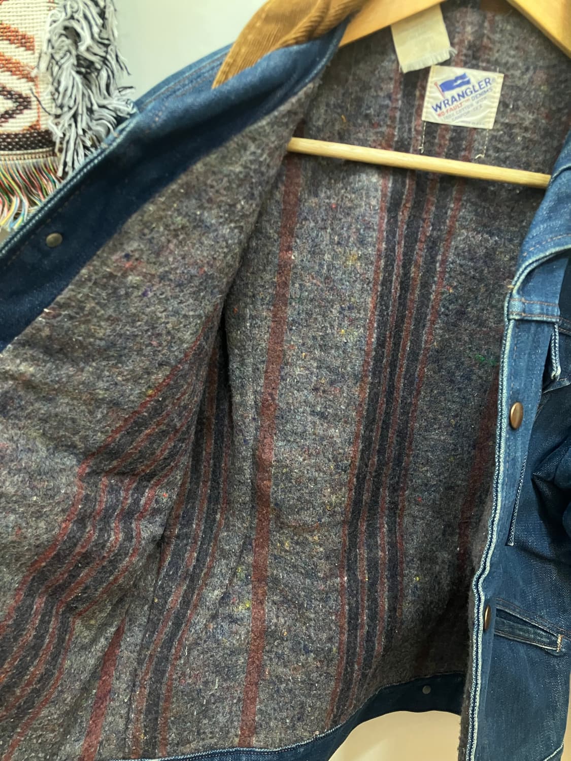 80s wrangler jr720nv 랭글러 블랭킷 데님 자켓 상품이미지8