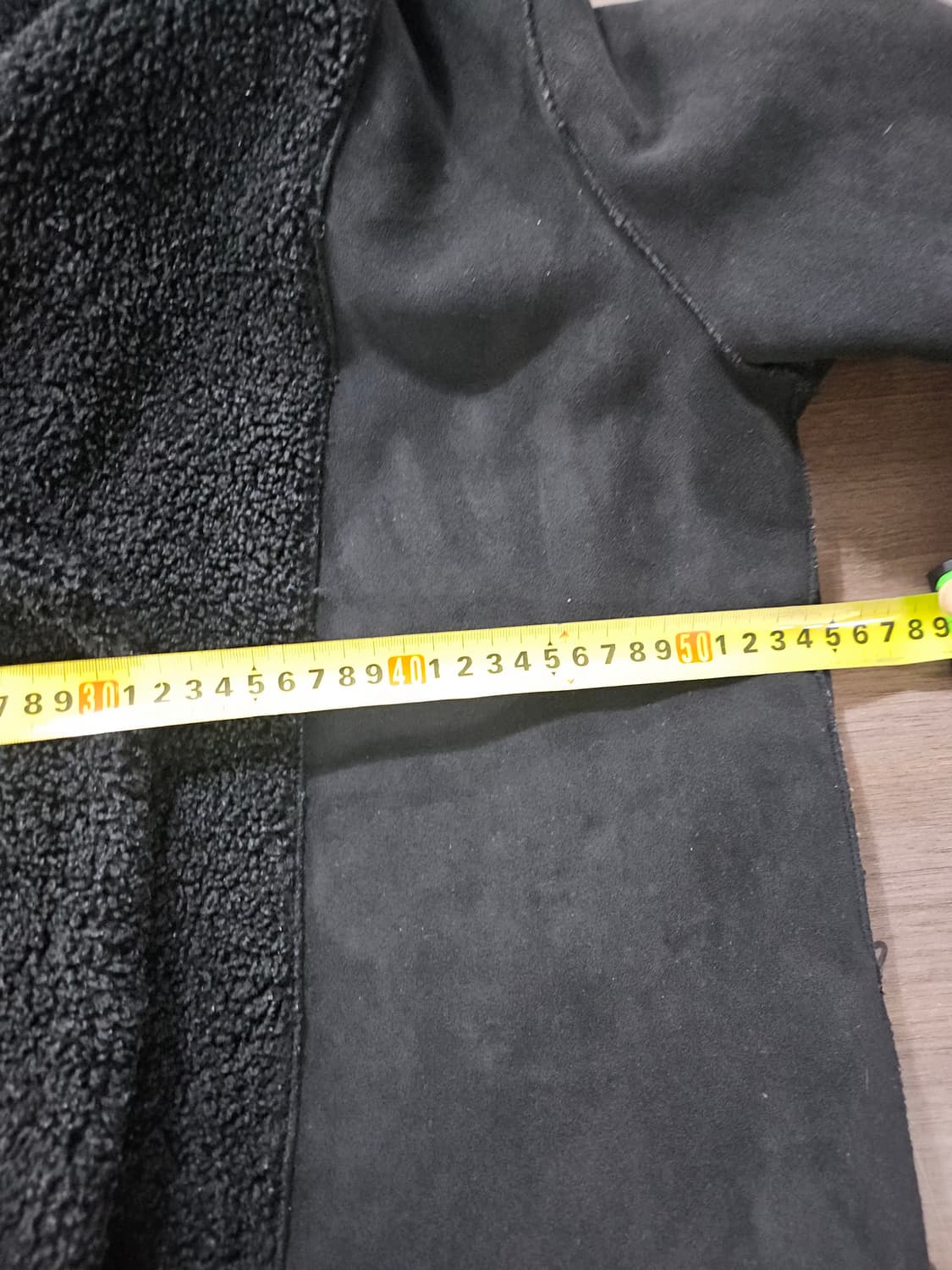 르샵  블랙 스웨이드 리버시블 무스탕 롱 코트 M 상품이미지6