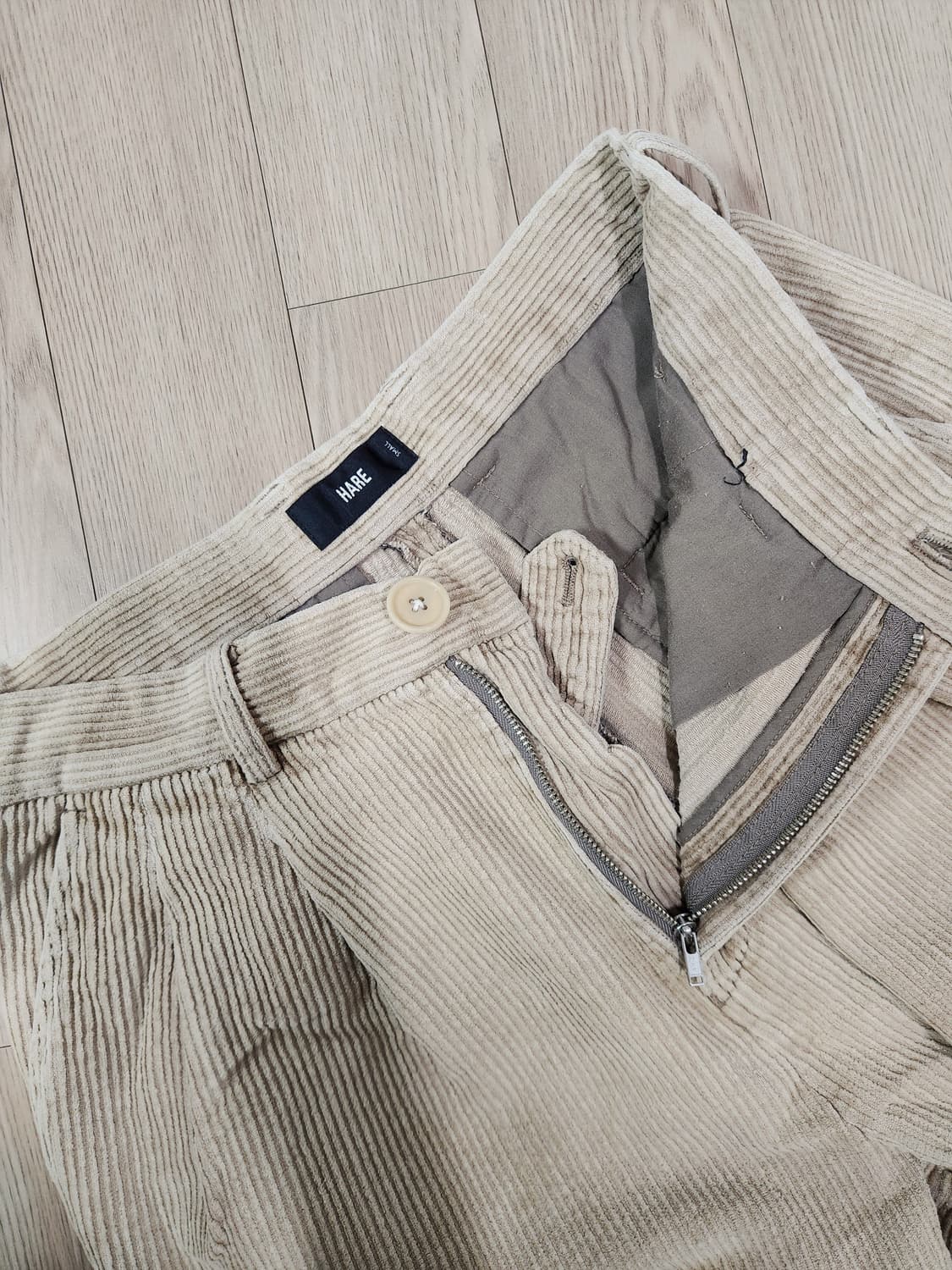 하레 카멜 핀턱 코듀로이 팬츠 상품이미지6