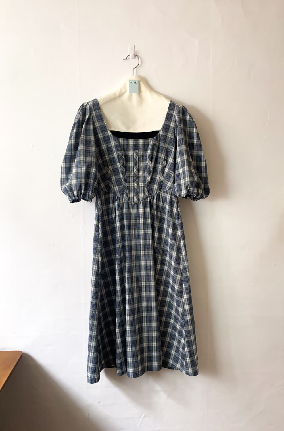 [EU38] 알렉사 청 체크 롱 원피스 상품이미지1