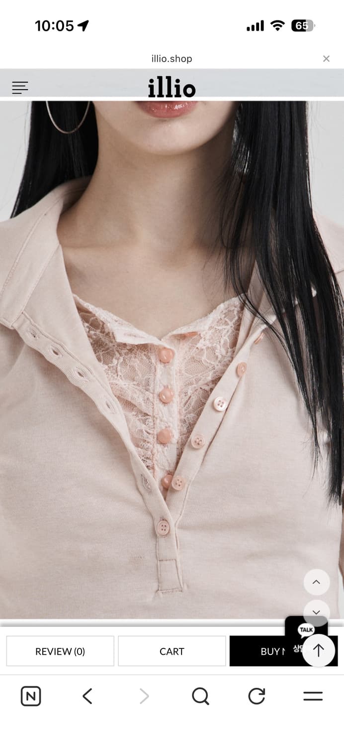 일리오 레이스 레이어 롱슬리브 핑크 상품이미지3