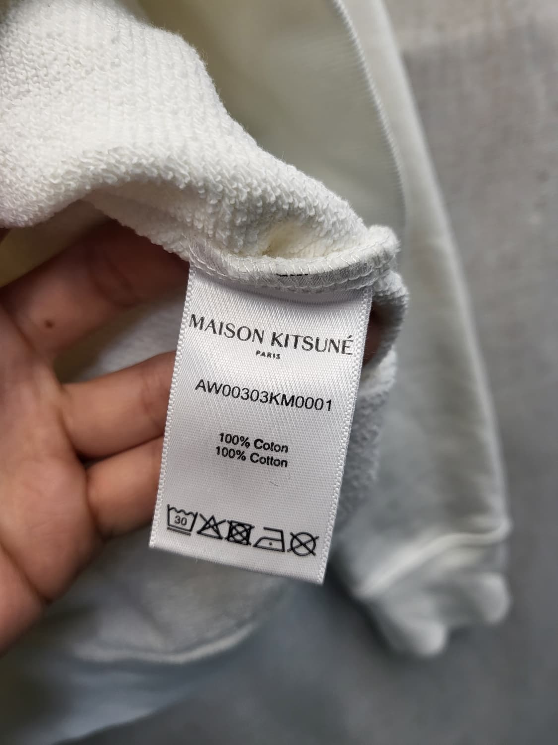 메종키츠네 폭스 패치 맨투맨 아이보리 상품이미지4