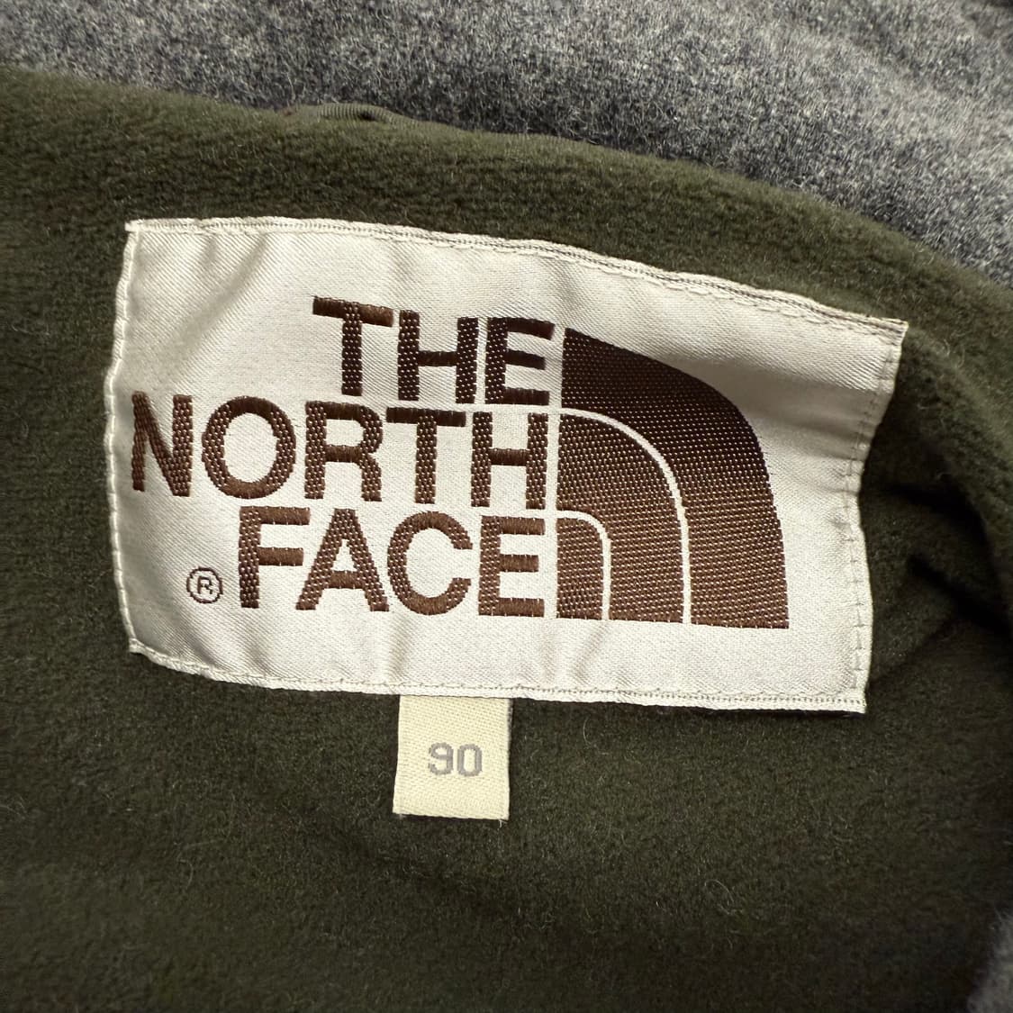 [정품/90] 노스페이스 후드 자켓 그레이 카키 b18 상품이미지5