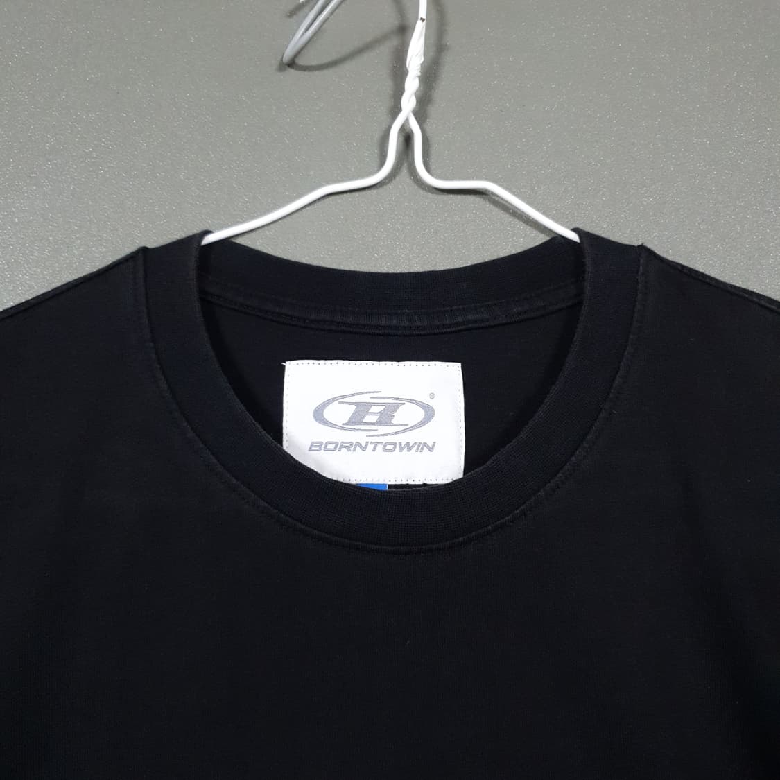 L) 본투윈 블러 B 빅로고 오버핏 풀오버 반팔 티셔츠 블랙 1 상품이미지5