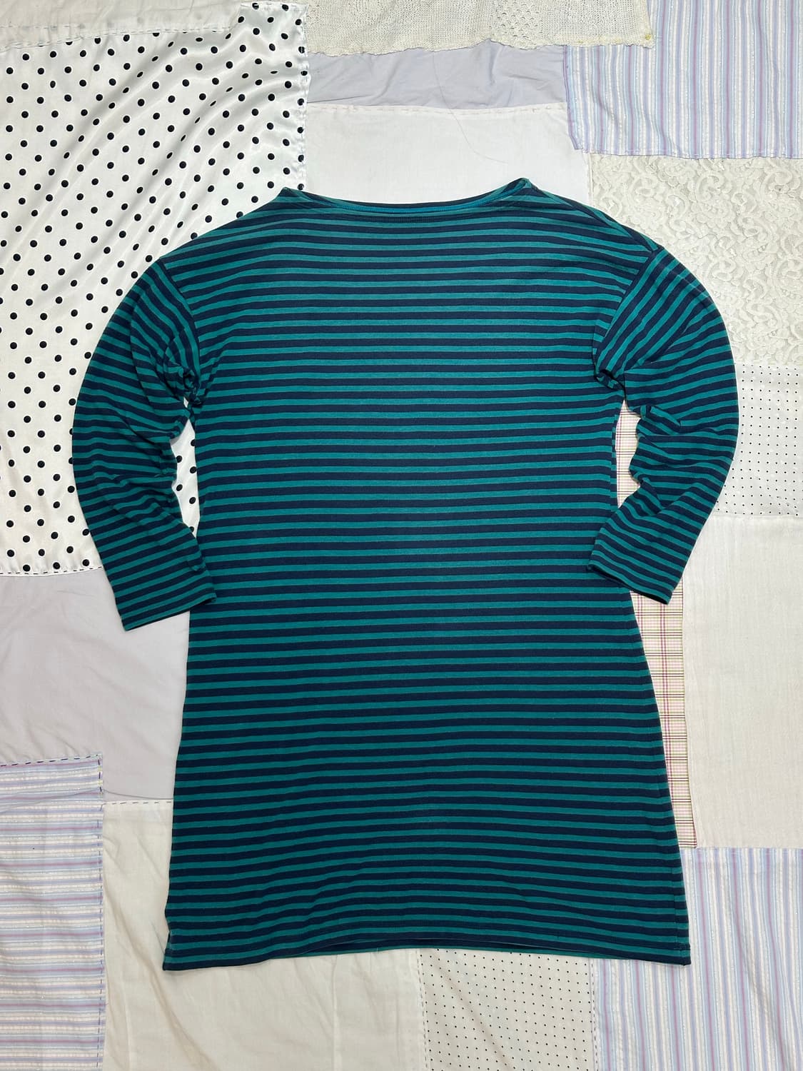 ⊹ Mint Navy Stripe Long Dress 상품이미지6