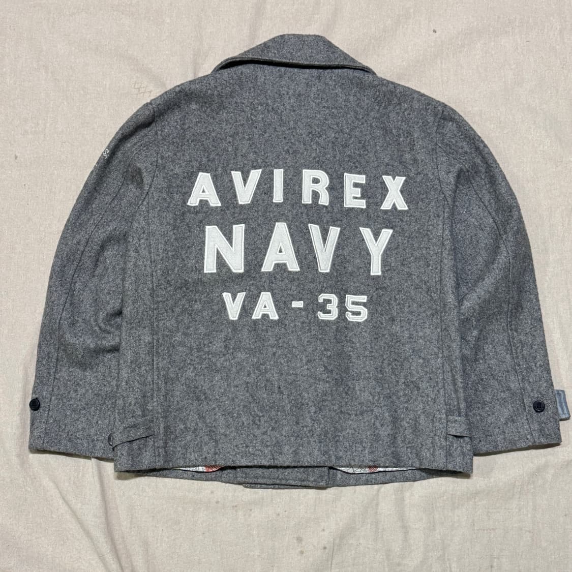 아비렉스 백로고 더블 울 피코트 M 상품이미지1