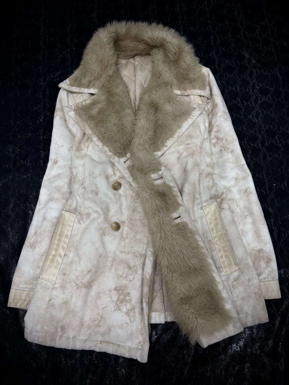 00’s V-Kei Archive Beige Fur Trimming Ja 상품이미지4