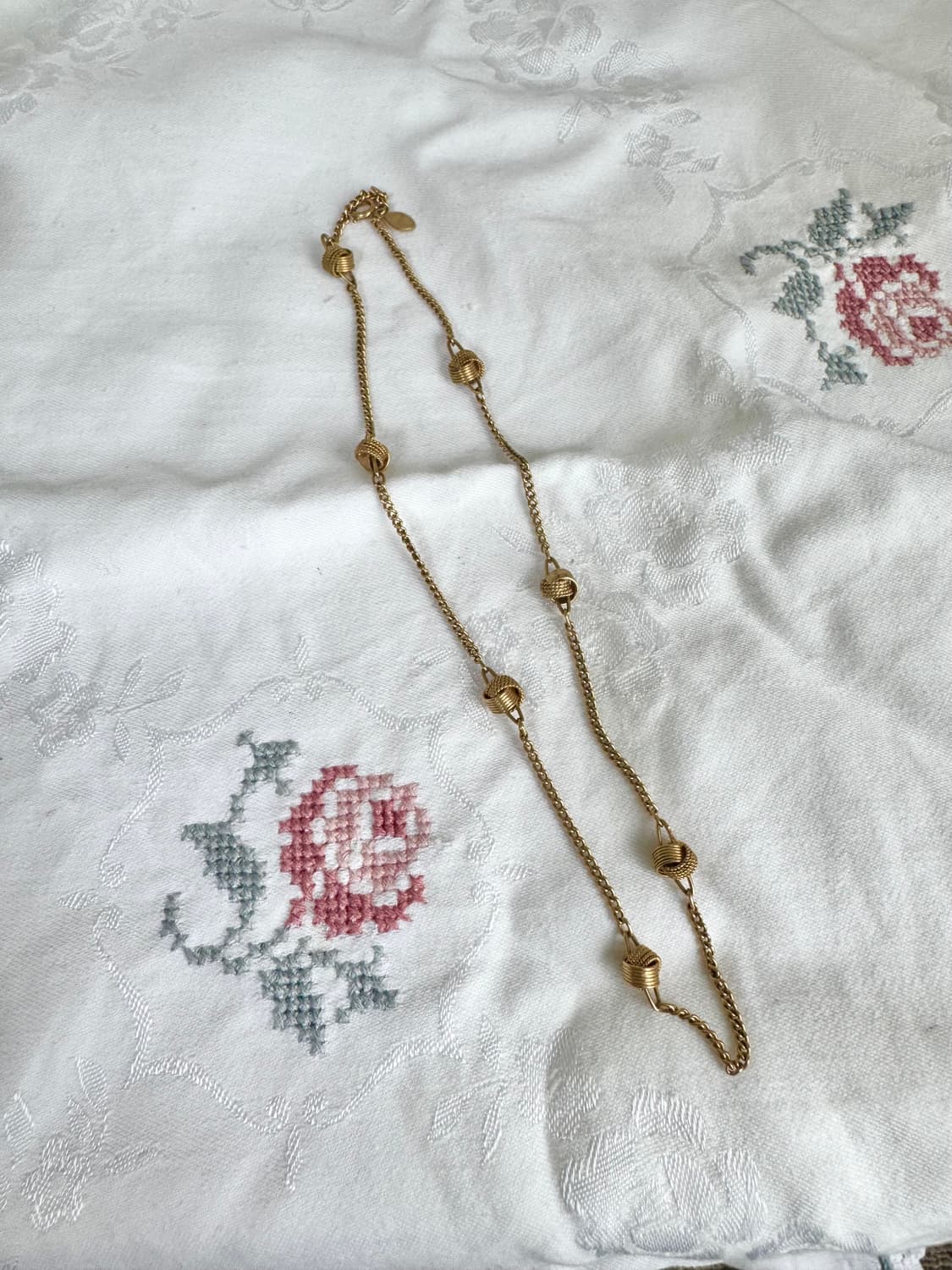 미국 빈티지 골드 매듭 체인 목걸이 상품이미지1