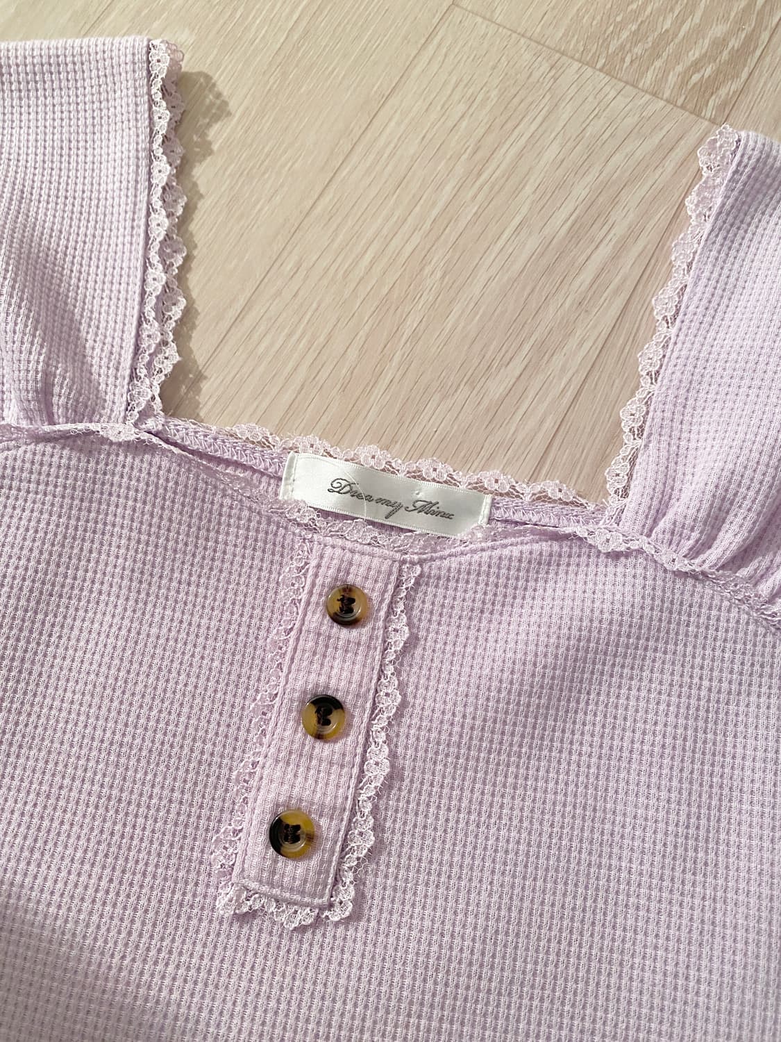 Pastel Lavender Lace Sleeveless Top 상품이미지4