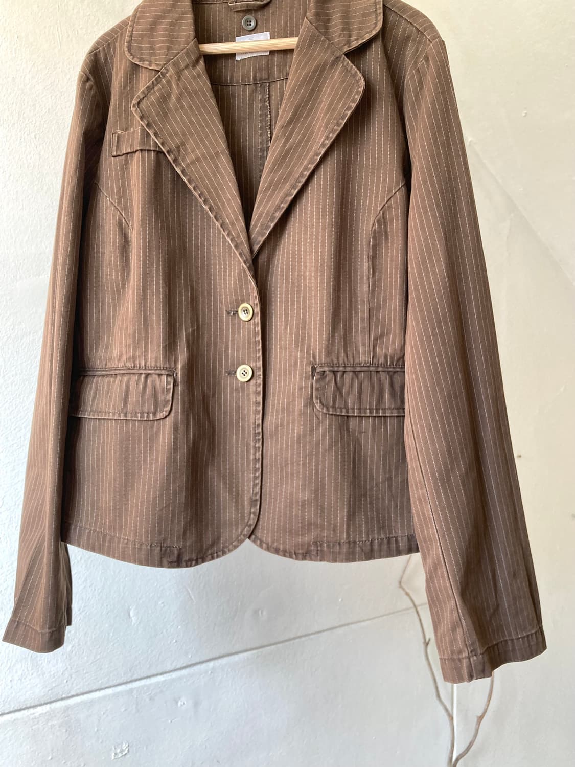 y2k 브라운 스트라이프 자켓 상품이미지3