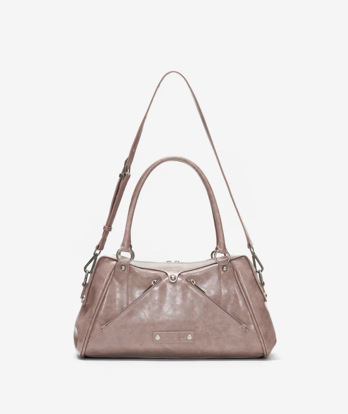 썬번 프로젝트 Faux Leather M.O.S Bag, PINK 상품이미지2